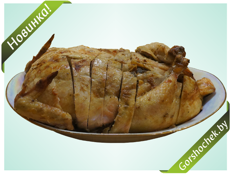 Курица фаршированная блинами и печенью готовое блюдо